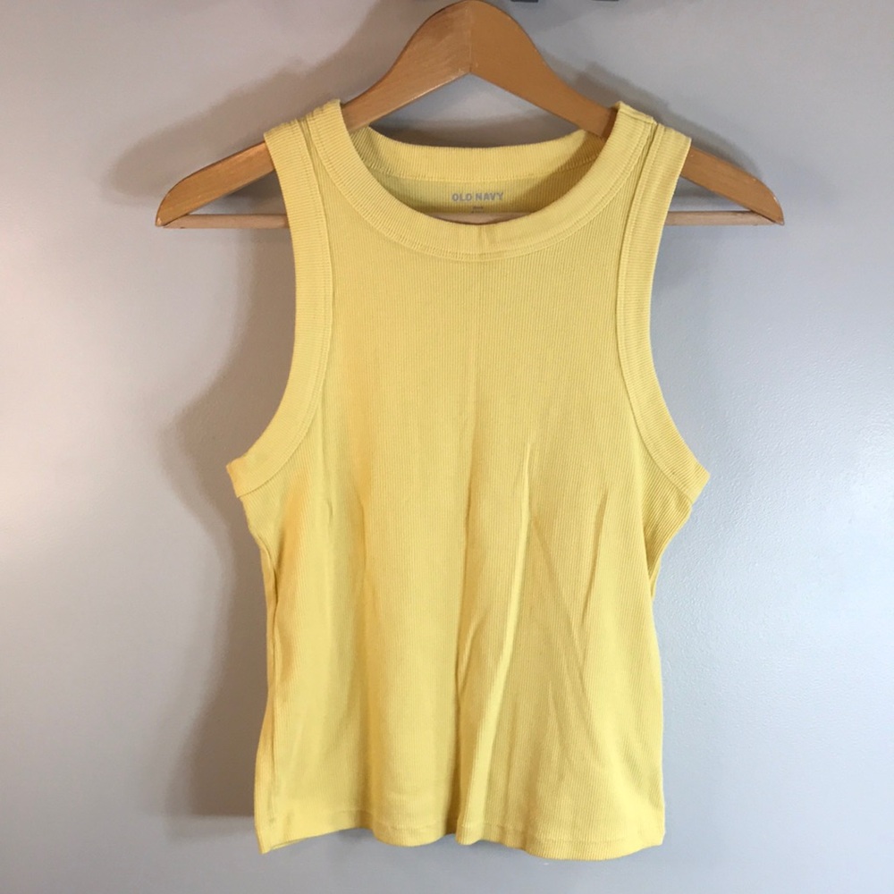 Old Navy Lemon Yellow Ribbed Tank